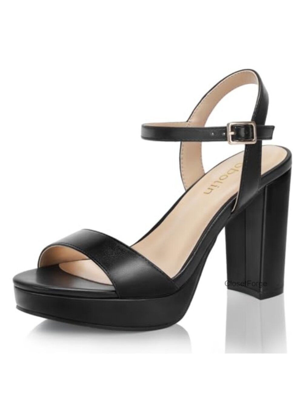 Wide Width Women's Dress Sandals Block Chunky Platform Heels Open Toe Ankle